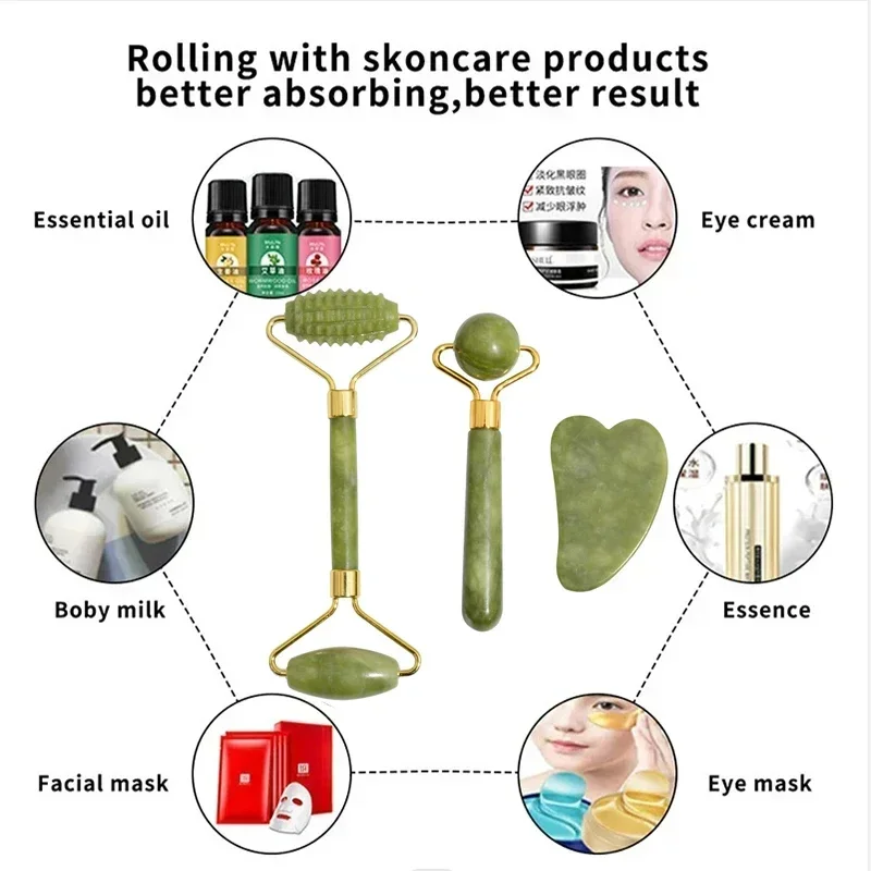 أداة تدليك الوجه والجسم من حجر - مراجعة Jade Roller Stone وسعره